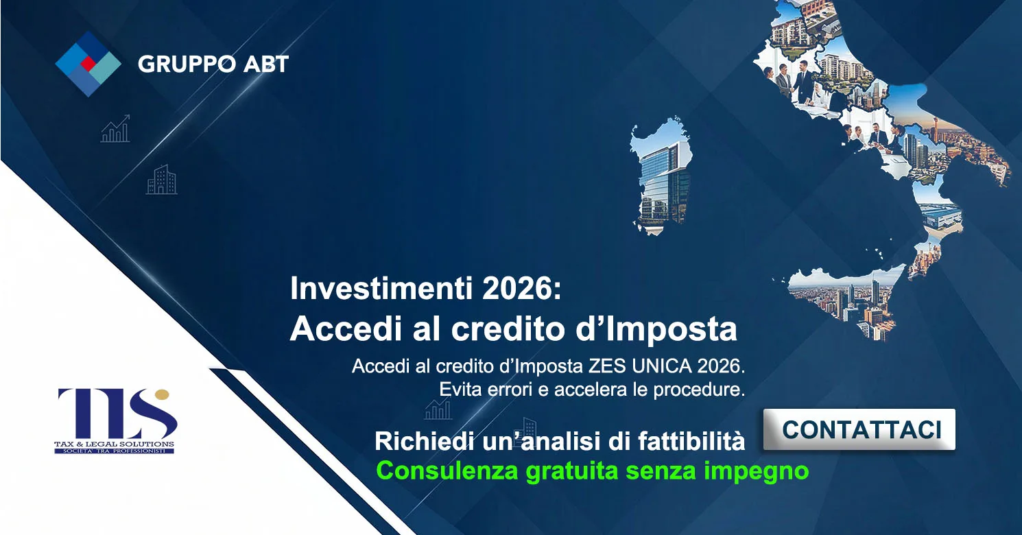 credito di imposta zes unica 2026 consulenza gratuita gruppo abt