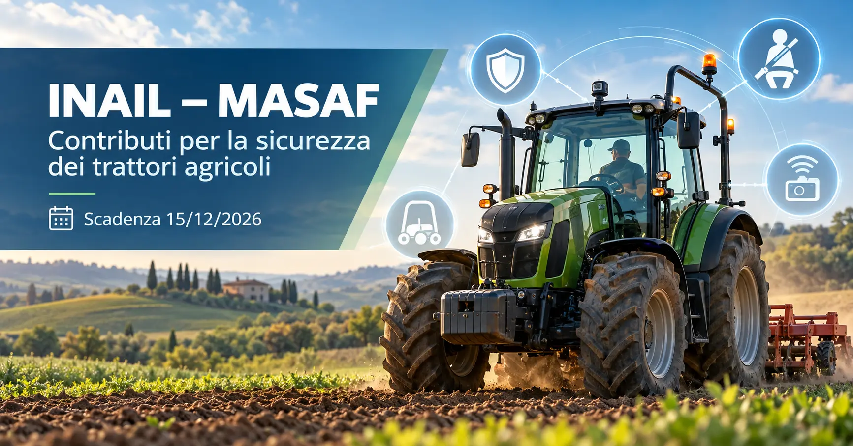 INAIL MASAF 2026 contributi per la sicurezza dei trattori agricoli e forestali